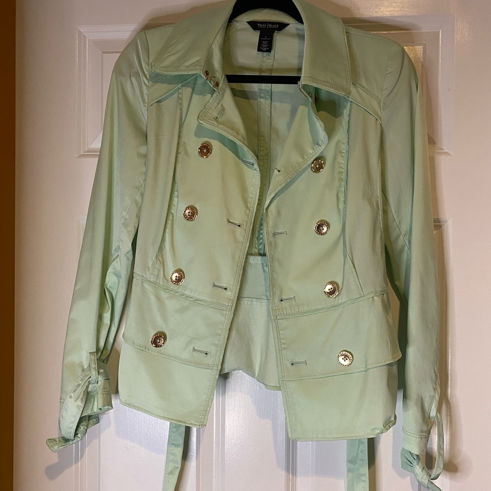 White House Black Market Mint Green Jacket 2